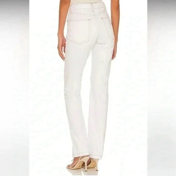 NWT WeWoreWhat White Icon Jean - Straight Leg in Classic Non-Stretch Denim - Picture 2 of 15